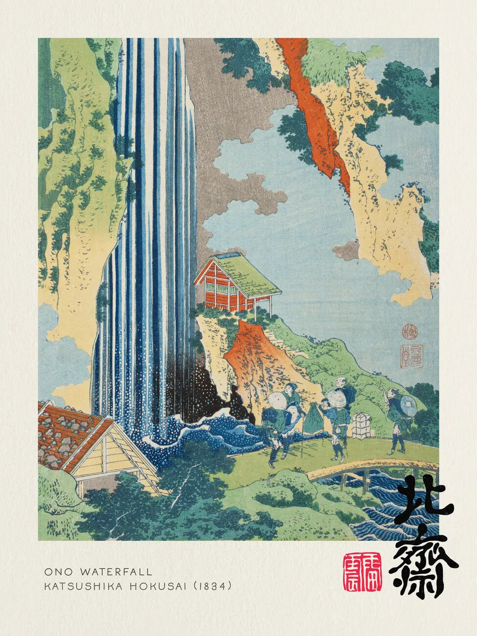 Hokusai Great Wave Mount Fuji Unframed Canvas Wall Art Print