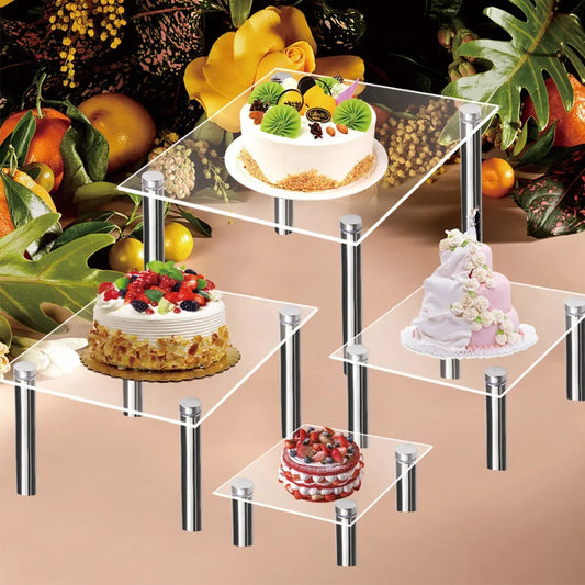 15 20 25 Acrylic Cake Stand Cupcake Dessert Table Display Birthday Peaceful Pleasures Health and Wellness Small 15cm