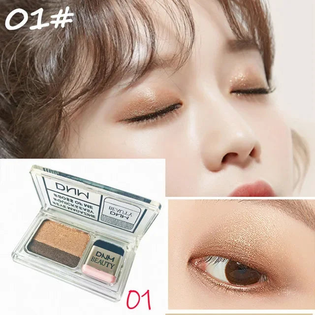 2-Color Gradient Eyeshadow Stick | Matte Shimmer Waterproof
