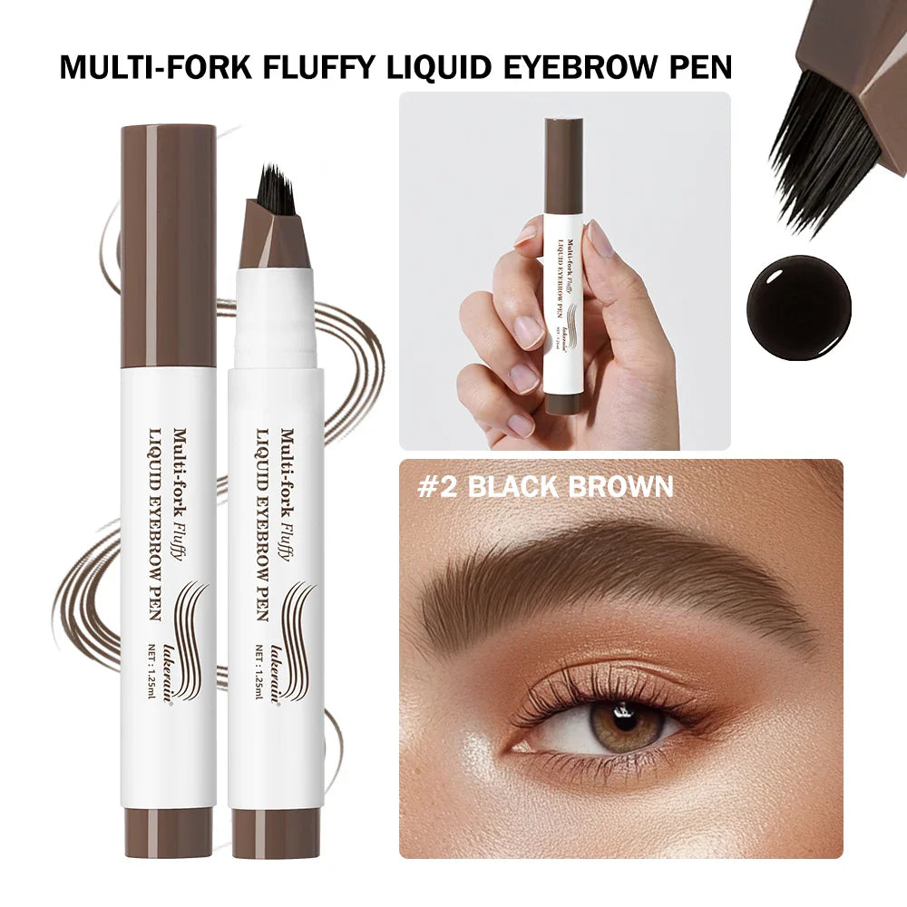 Multi-Fork Liquid Eyebrow Pen – Waterproof & Long-Lasting