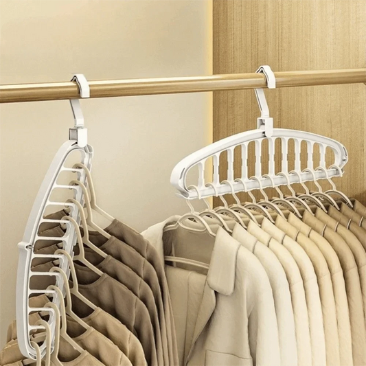 4-Pack Rotatable Multi-Hole Clothes Hanger | Space-Saving Rack Clothes Hanger Set Oasis Select