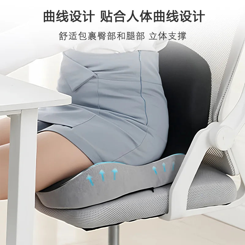 Memory Foam Cushion Waist Pillow Lumbar Support Office Pillow Chair Cushion Interior Accessories Pillow Car Seat Waist Brace Peaceful Pleasures Health and Wellness