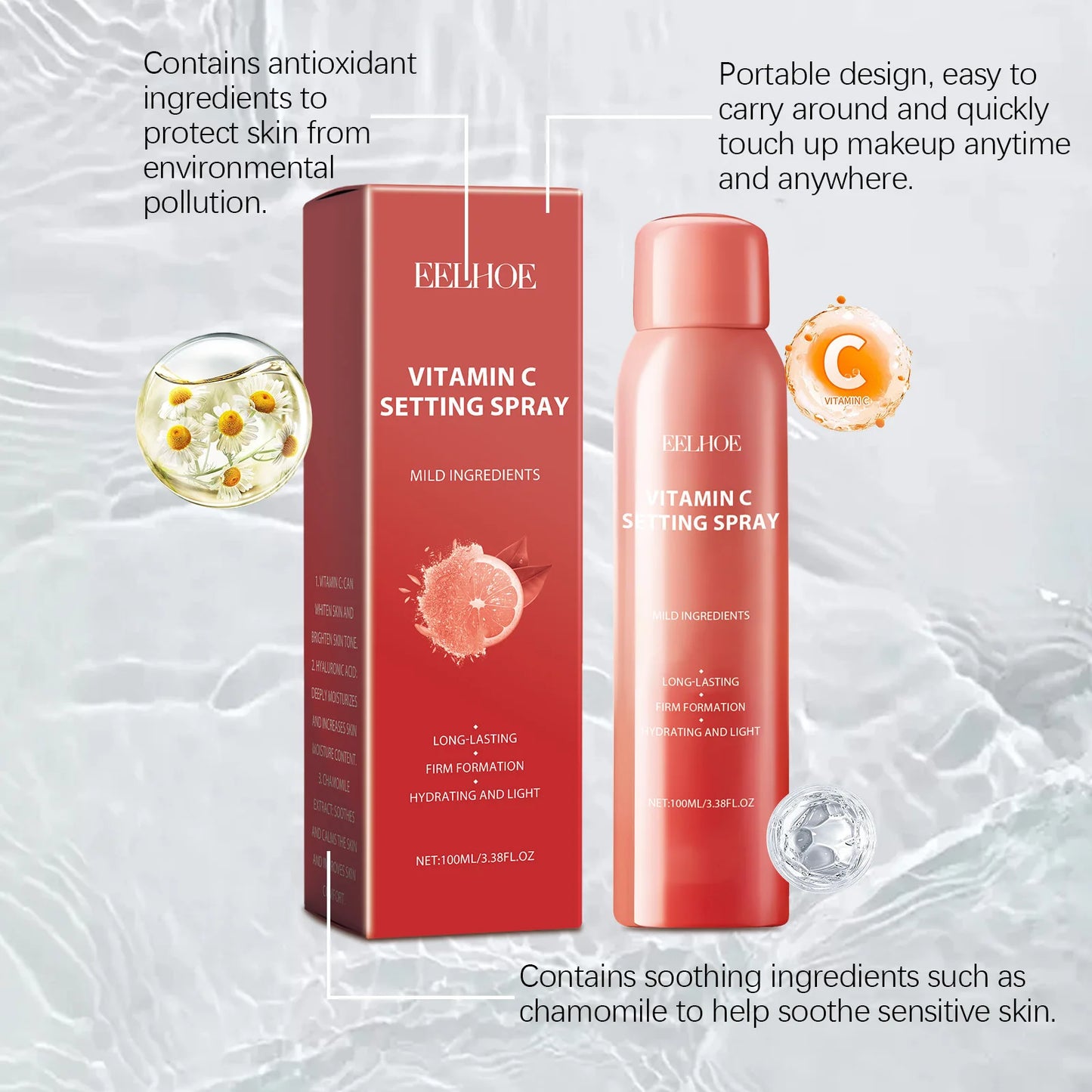 EELHOE Makeup Fixer Spray Waterproof Oil Control Peaceful Pleasures Health and Wellness