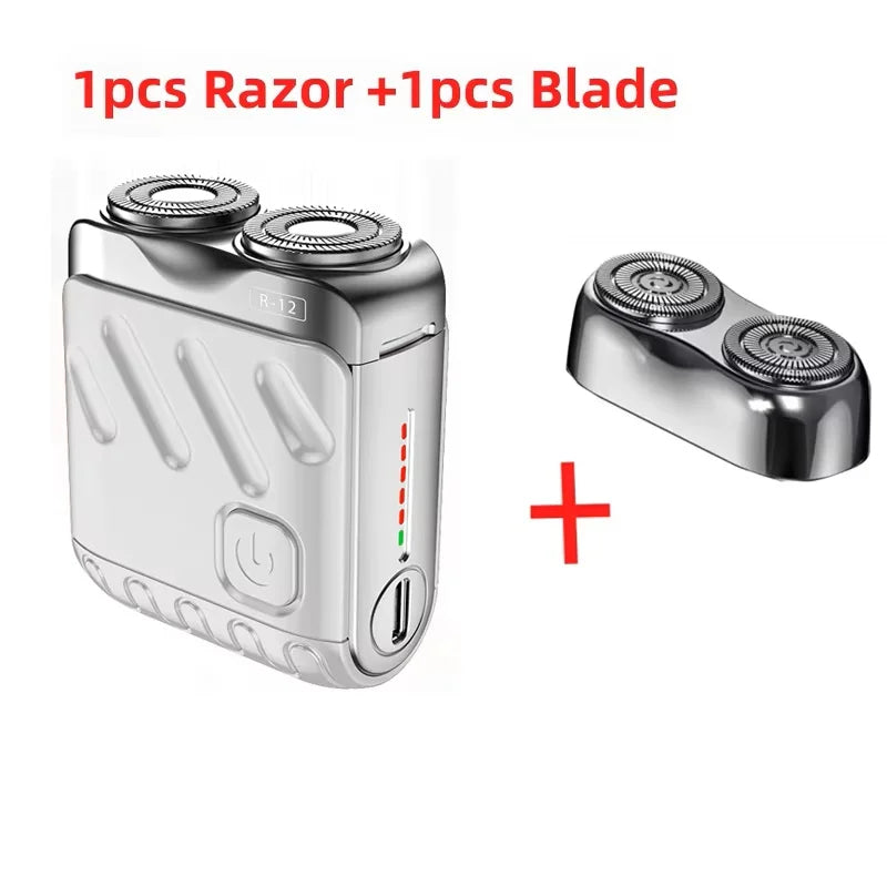 Mini Dual Head Rotary Electric Shaver | Type-C Waterproof Travel