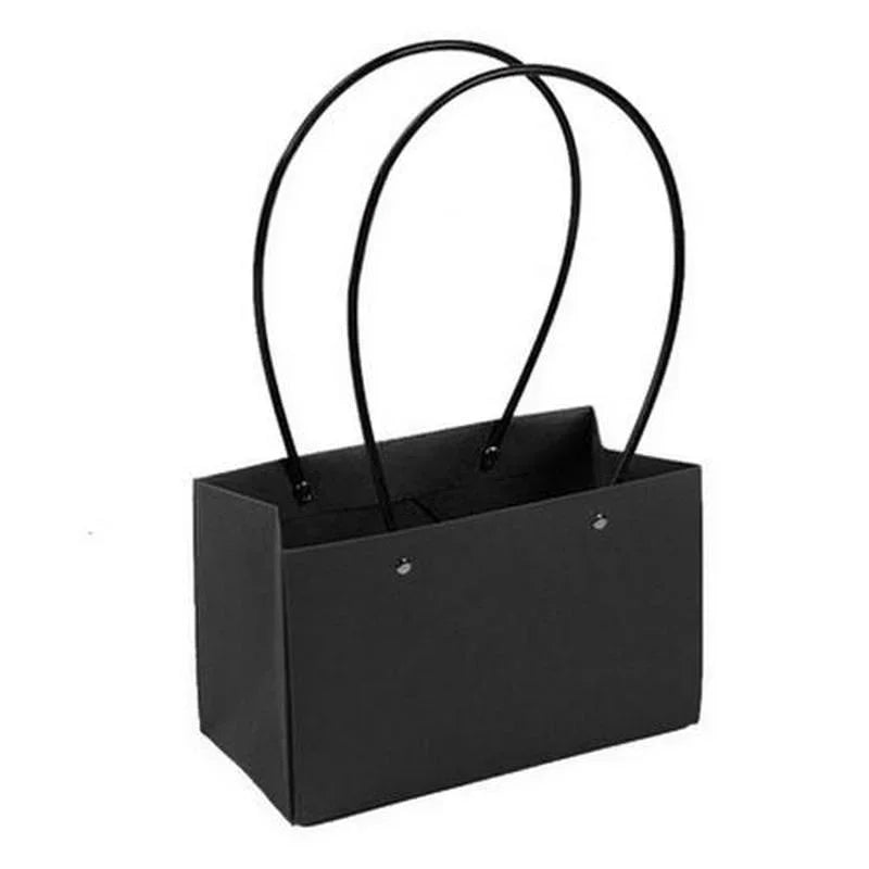 Flower Paper Box Bucket PVC Florist Packaging 22x11x10cm Wrapping
