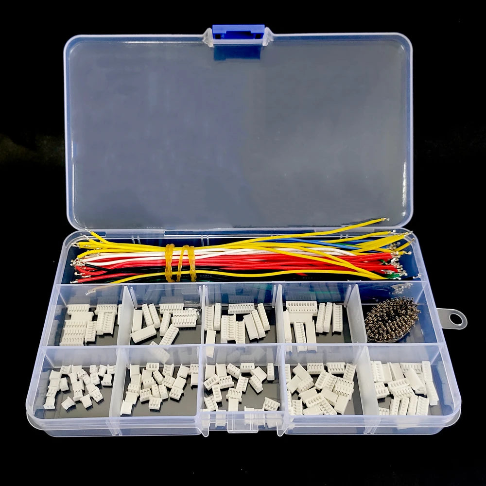1Box Mini JST 1.25mm Connector Kit MX 1.25 Pitch 2/3/4/5/6/7/8/9/10 Pin Female Housing Pre-Crimped 28AWG Silicone Cables Wires Peaceful Pleasures Health and Wellness