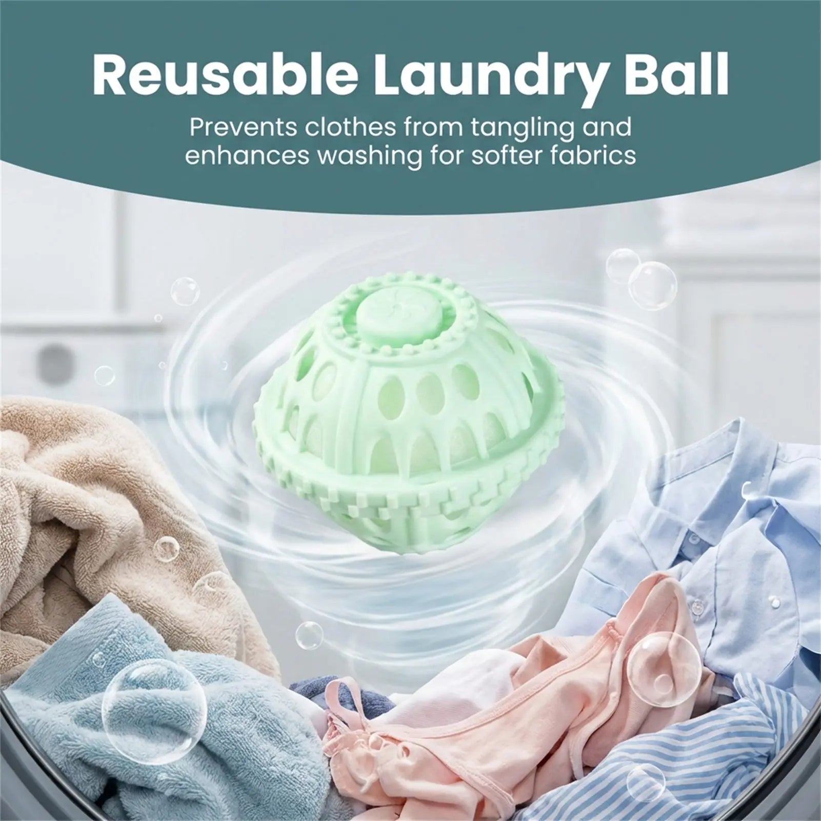 Laundry Ball For Washing Machine Anti Tangling Drum Cleaner Stain Remover Washing Ball Durable Friendly Material Compatible With Peaceful Pleasures Health and Wellness