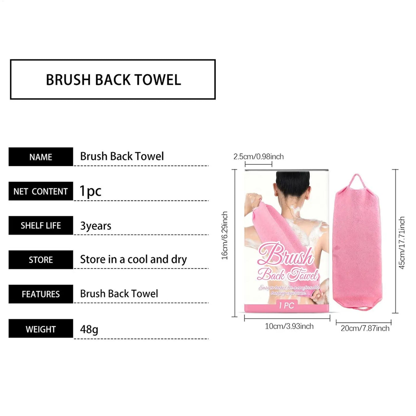 Scrub Towel Long Bath Back Scrubber With Handles Soft Sponge Loofah Body Scrub For Leg Arm Neck Cleaning Women Men Kids Elderly Peaceful Pleasures Health and Wellness