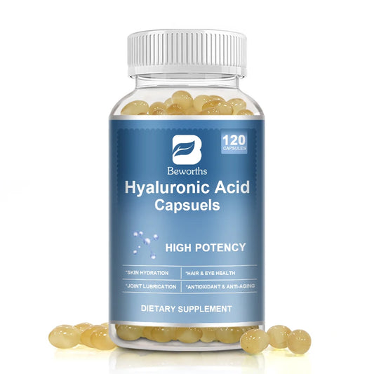 Hyaluronic Acid Capsules – Skin Hydration & Joint Flexibility Support Skin Care Supplement Peaceful Pleasures Health and Wellness 120pcs 3bottles United States