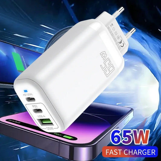 65W USB-C Fast Charger PD | EU US UK Plug – iPhone & Samsung USB-C Fast Charger Peaceful Pleasures Health and Wellness