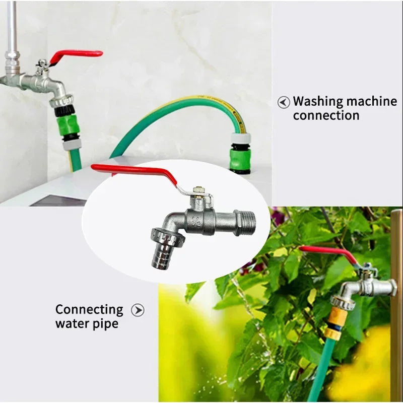 Single Control IBC Ton Bucket Accessories Zinc Alloy Faucet 1/2-3/4 Inch Antifreeze Outdoor Garden Washing Machine Faucet Peaceful Pleasures Health and Wellness