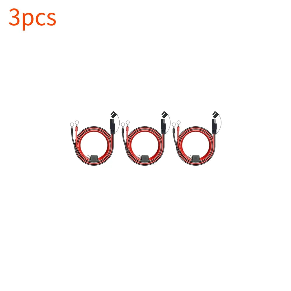 Motorcycle Battery Charger Adapter with SAE Extension Cable Peaceful Pleasures Health and Wellness 3pcs