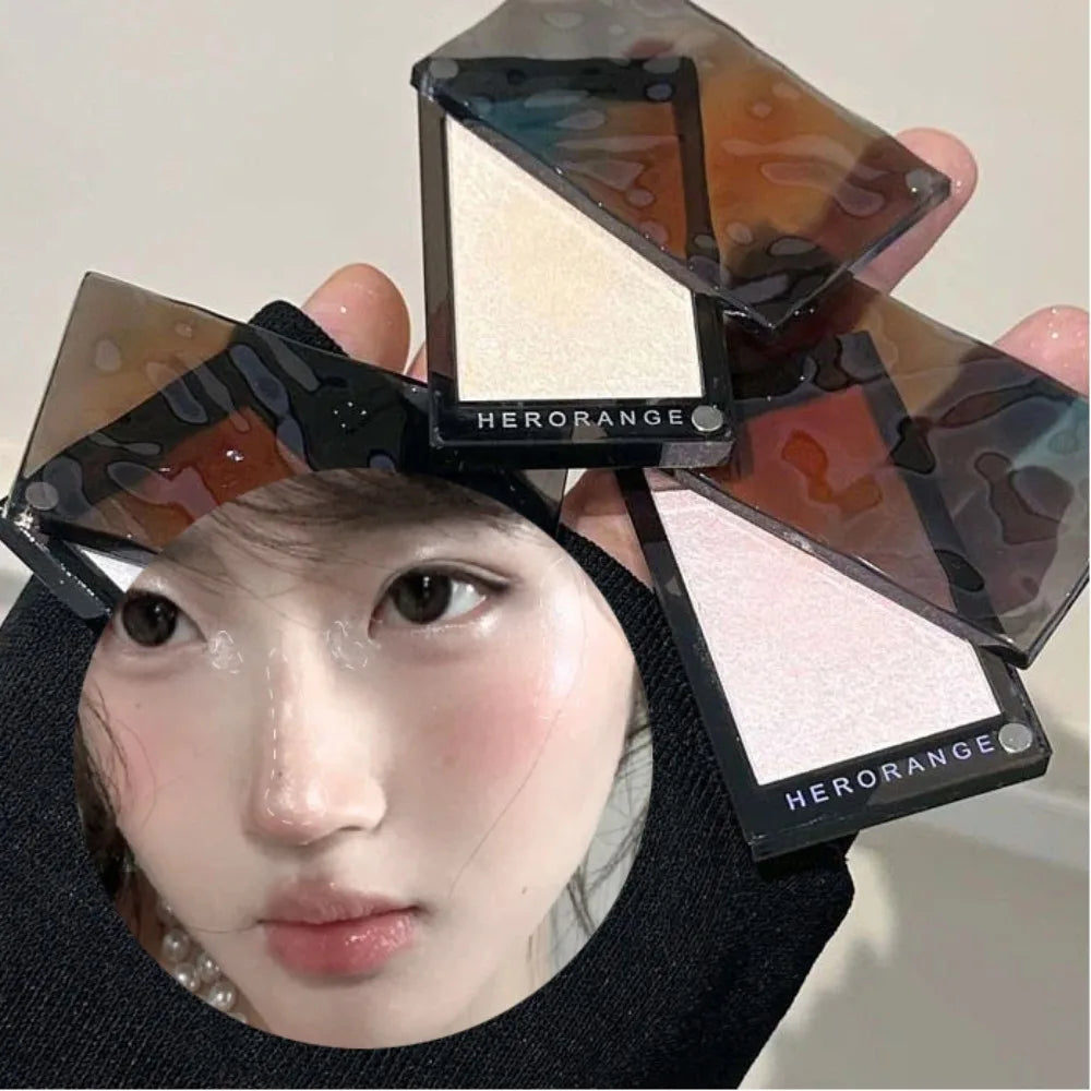 Moonlight White Shimmer Highlighter & Contour Makeup Palette