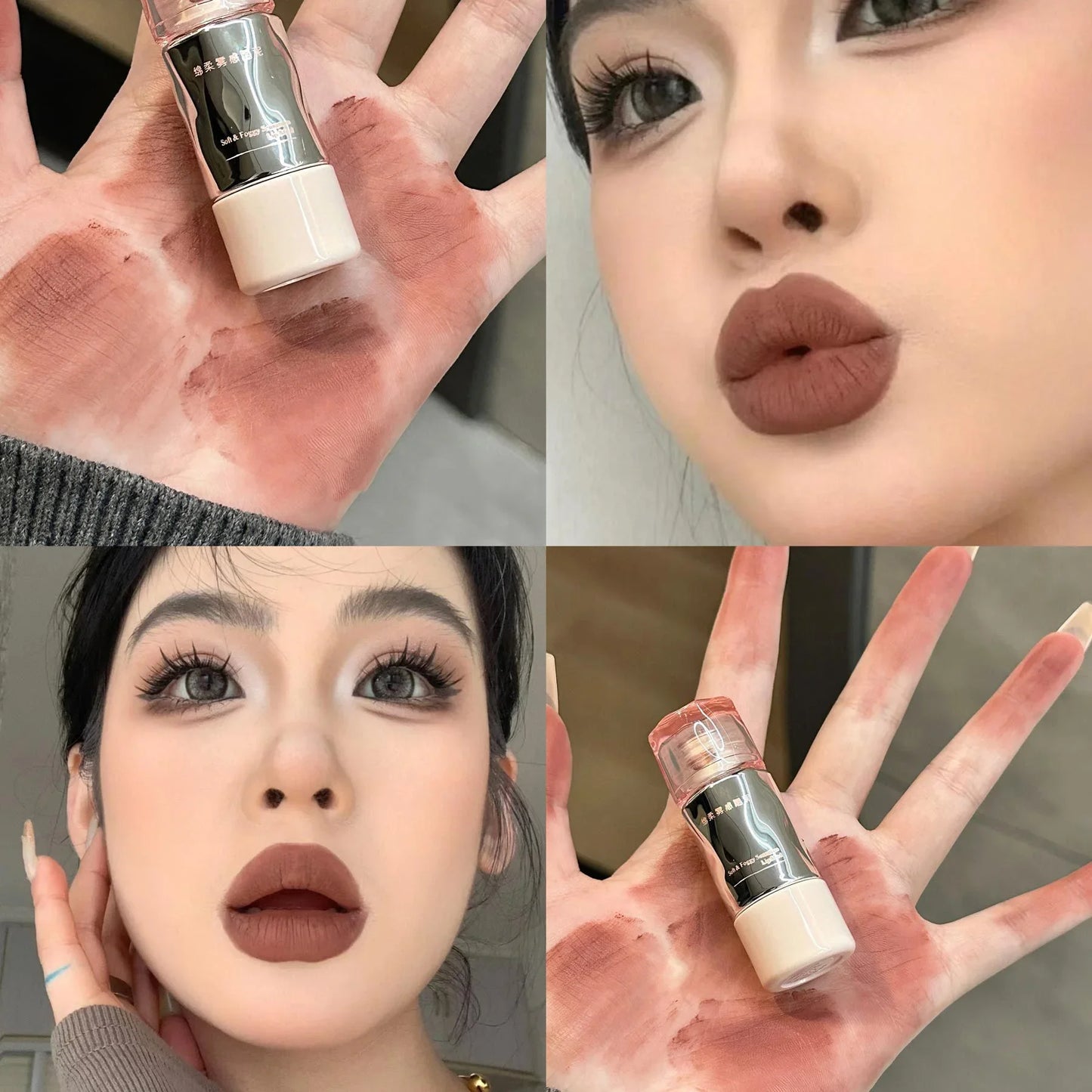 Matte Mousse Lip Gloss – 8 Colors, Waterproof & Long-Lasting