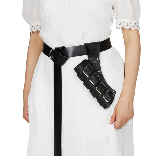 Medieval Sword Frog Belt Waist Sheath Scabbard Adult Warrior Armor Peaceful Pleasures Health and Wellness Style B 2PCS One Size