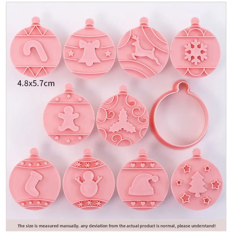 10-Piece Christmas Cookie Cutter Set – Fondant & Biscuit Molds