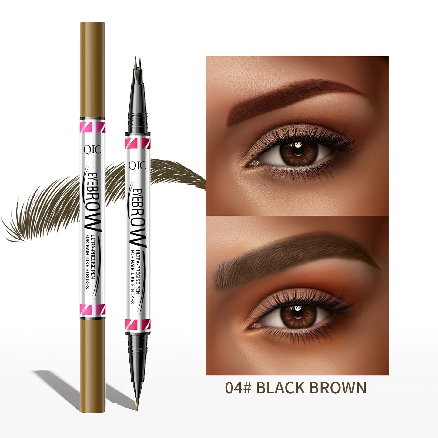 QIC Waterproof Micro Blade Eyebrow Pencil & Liquid Brow Marker