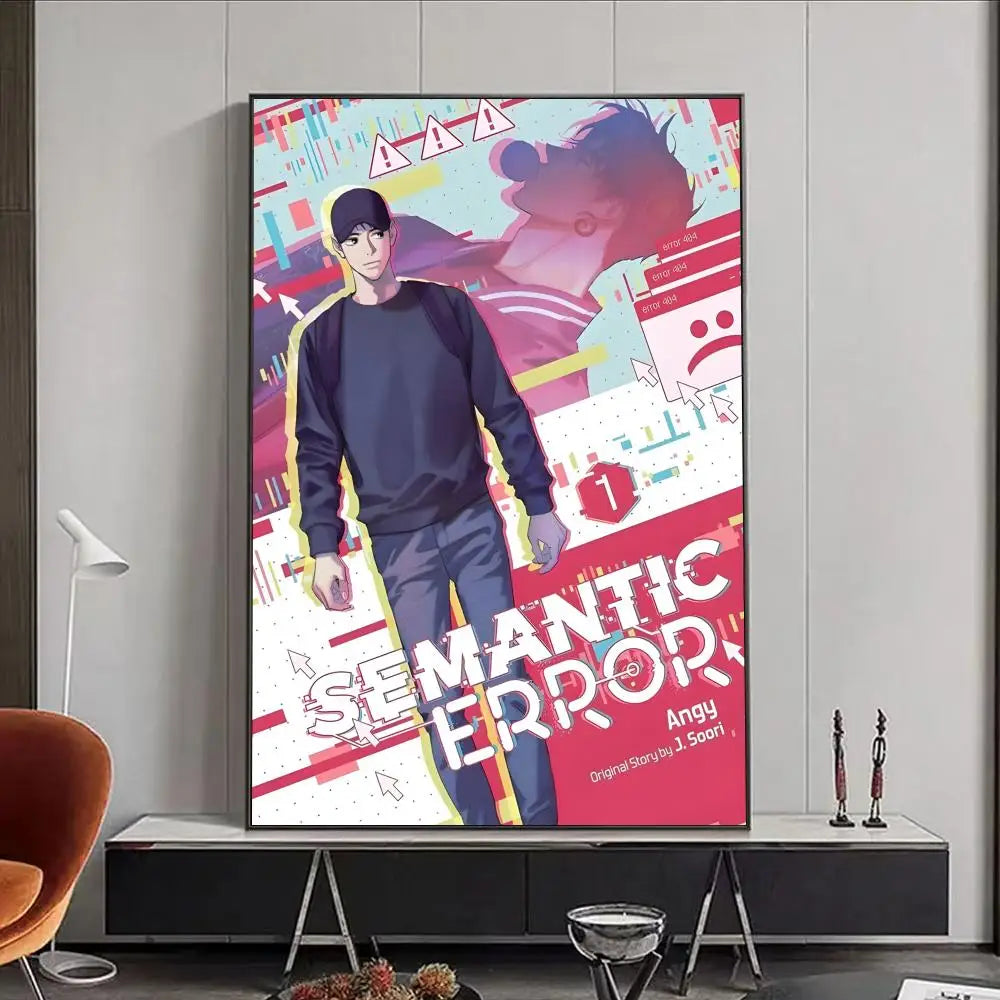 Semantic Error Jaeyoung & Sangwoo HD Waterproof Anime Poster Anime Wall Poster Peaceful Pleasures Health and Wellness Black8 15X20cmNoframe