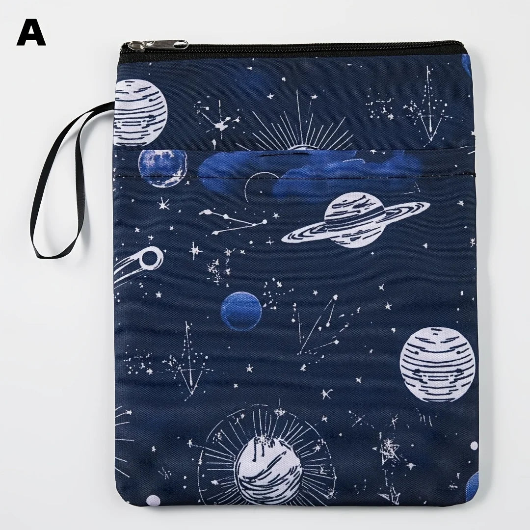 Book Sleeve with Zipper – Washable Fabric Book Cover Protector