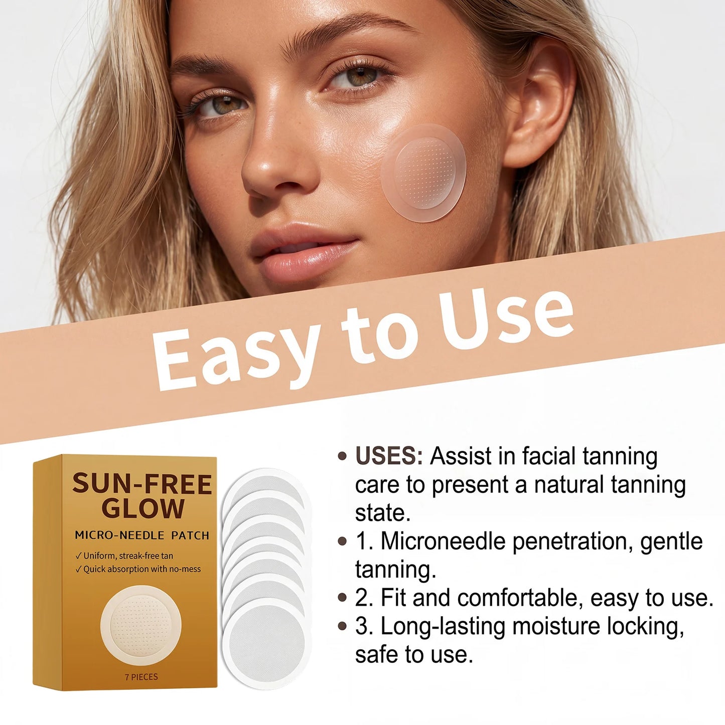 Self-Tanning Micro-Needle Patch 7 Pcs – Streak-Free Glow