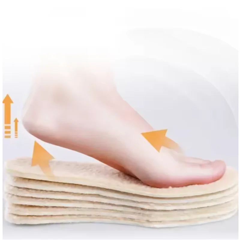 1/2/3/4Pair Adjustable Warm Insoles with Fleece and Thickened Lambskin Comfortable Cashmere and Cotton Insoles Snow Boots Peaceful Pleasures Health and Wellness