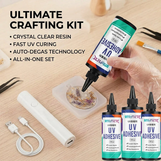 MIRAVEXL Clear UV Resin Kit – Fast Cure, Jewelry & DIY UV Resin Kit Oasis Select