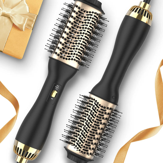 LISAPRO One-Step Hot Air Brush&Volumizer PLUS 2.0 Hair Dryer and Hair Styler New Black Golden Hair Curler Brush Peaceful Pleasures Health and Wellness