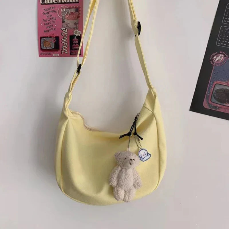 Y2K Harajuku Canvas Shoulder Bag | Large Capacity Women's Tote