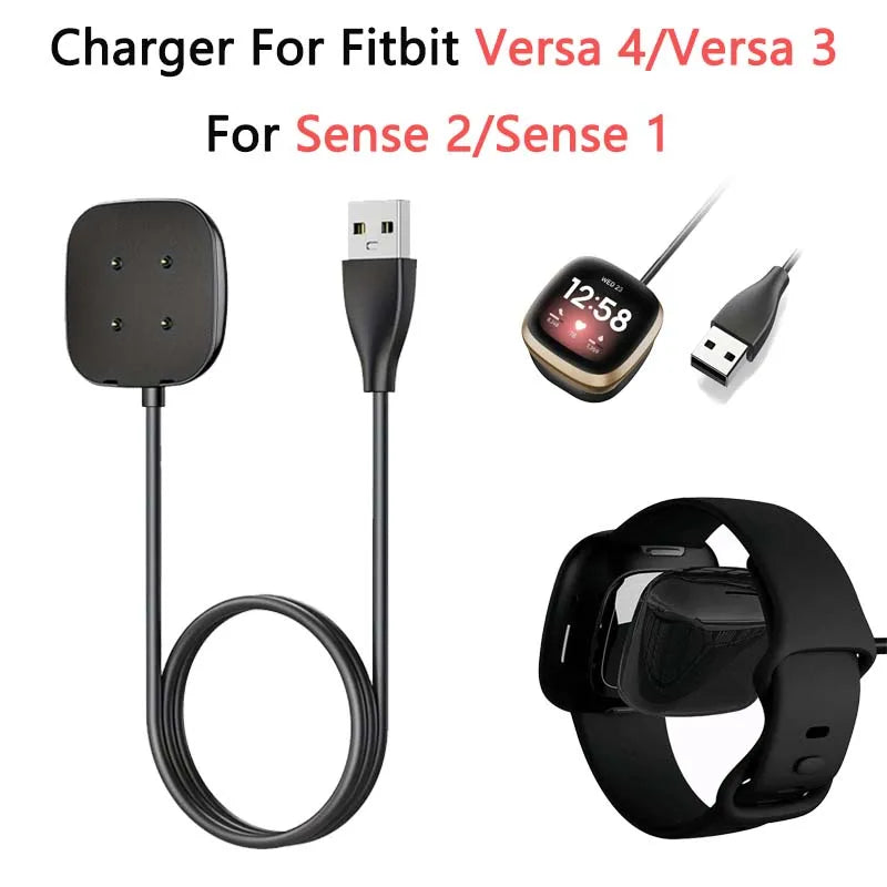 Magnetic USB Charger for Fitbit Versa 3/4 & Sense 1/2 Peaceful Pleasures Health and Wellness