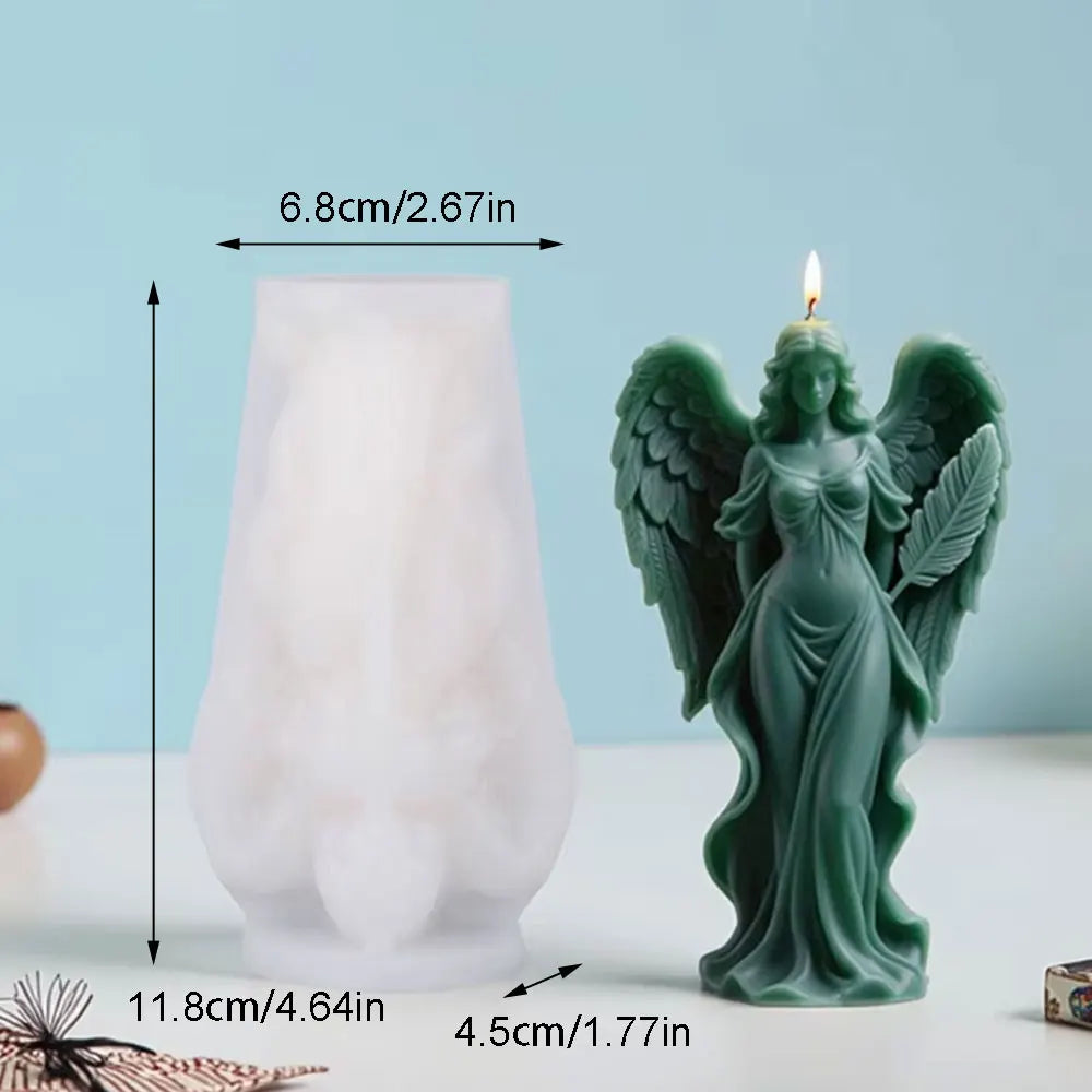 Angel Wings Silicone Candle Mold – DIY Resin & Gypsum Sculpture