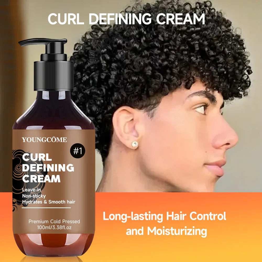 YOUNGCOME Curly Hair Styling Cream | Moisturizing Frizz Control