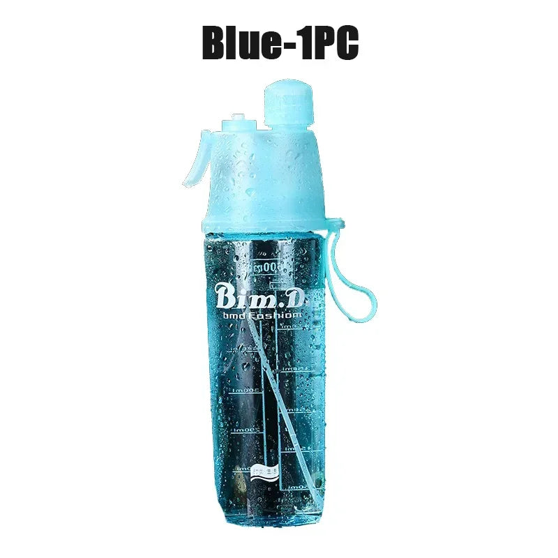 Cooling Mist Spray Water Bottle 600ml | Sports & Travel