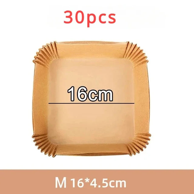 Air Fryer Parchment Paper Liners 30/50 Pcs – Square & Round
