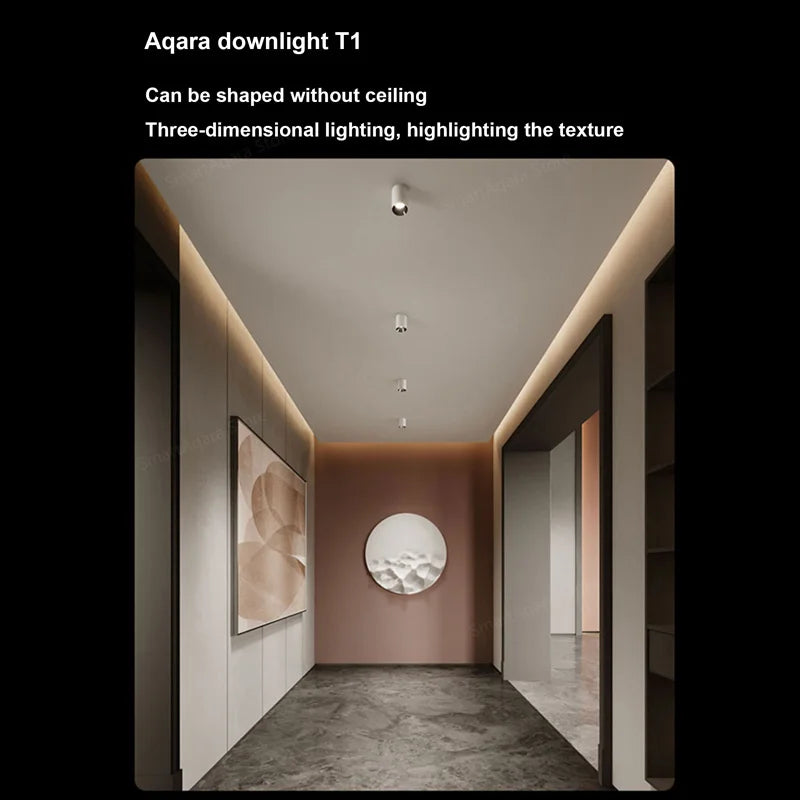 Aqara T1 Downlight Dimming Round Light Zigbee 10W Beam Angle 24°36° Adaptive Lighting Dimming Smart Home for Aqara App Homekit Peaceful Pleasures Health and Wellness