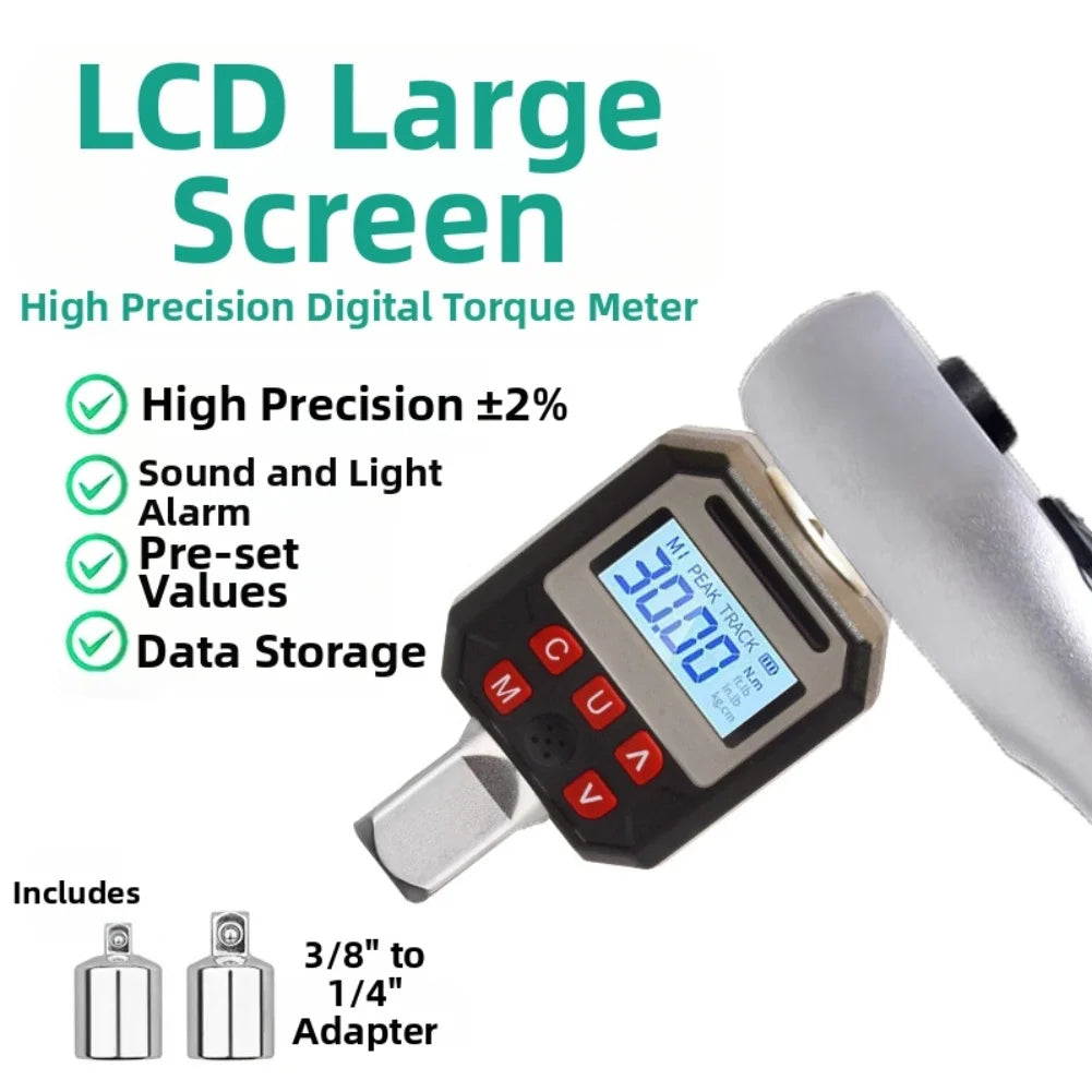 Precision LED Digital Torque Adapter 1 2 Drive Testing Instrument