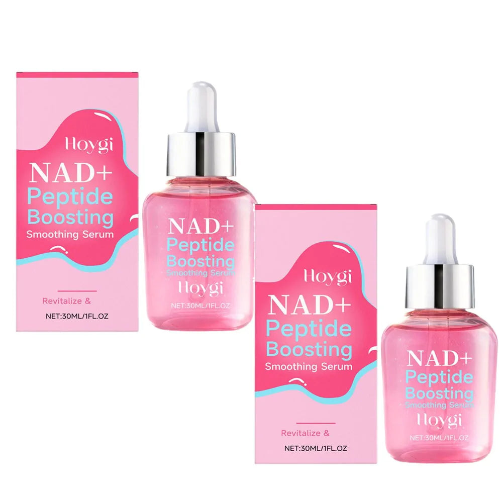 NAD+ Peptide Boosting Smoothing Serum Hyaluronic Acid Brightening Radiant Glow Face Essence Firming Hydrating Serum Peaceful Pleasures Health and Wellness 2PCS
