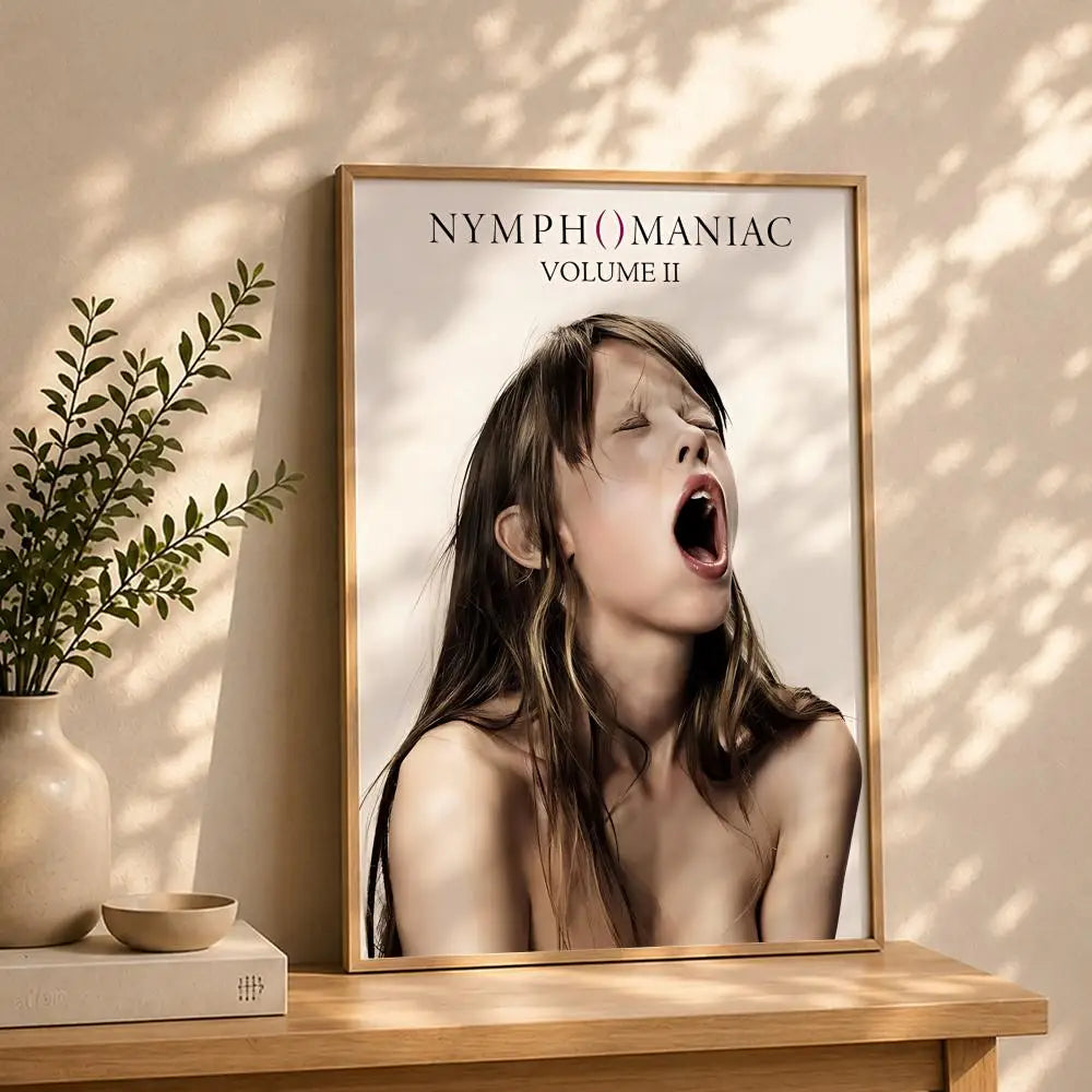 Movie-Nymphomaniac Poster HD Self Adhesive Waterproof Wall Art Ideal for Home Office Dorm Bedroom Great Gift Peaceful Pleasures Health and Wellness White5 30X40cmNoframe