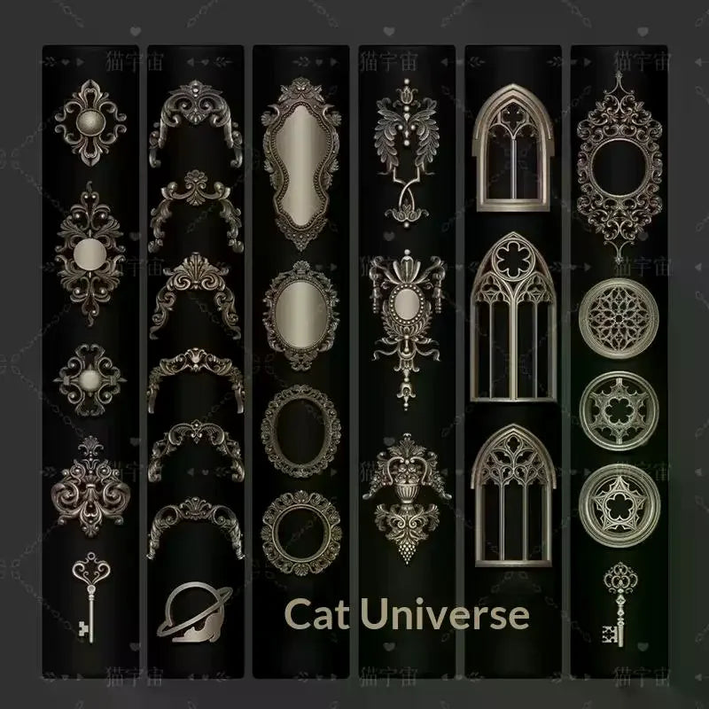 3D Silicone Nail Art Mold European Style Retro Patterns Candlestick Candle Design Decor DIY Transparent Manicure Template Peaceful Pleasures Health and Wellness