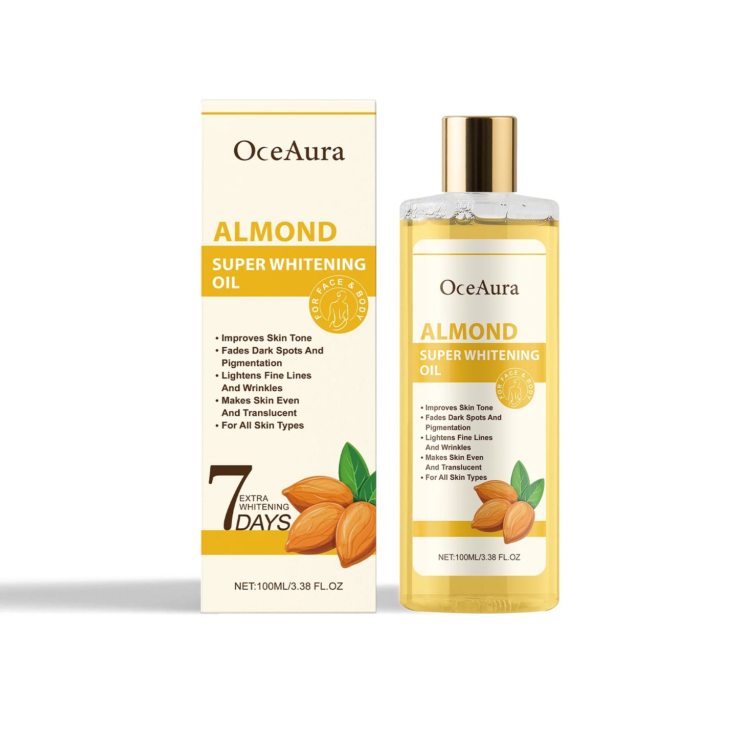 OceAura Super Whitening Body Oil – Deep Moisturizing 3.38oz