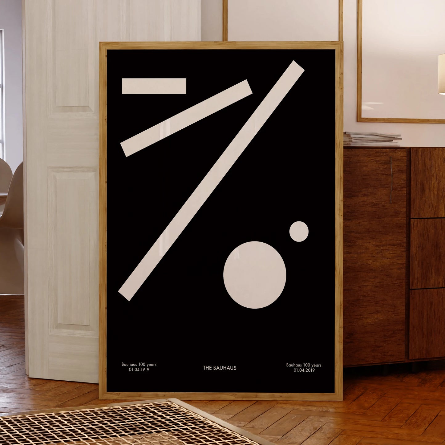 Bauhaus Geometric Wall Art Canvas Print | Aluminum Frame