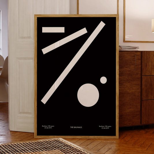 Bauhaus Geometric Wall Art Canvas Print | Aluminum Frame Framed Canvas Print Peaceful Pleasures Health and Wellness