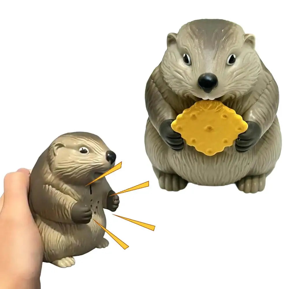 Screaming Groundhog Prank Toy – Funny Sound Desk Figure Novelty Prank Toy Peaceful Pleasures Health and Wellness