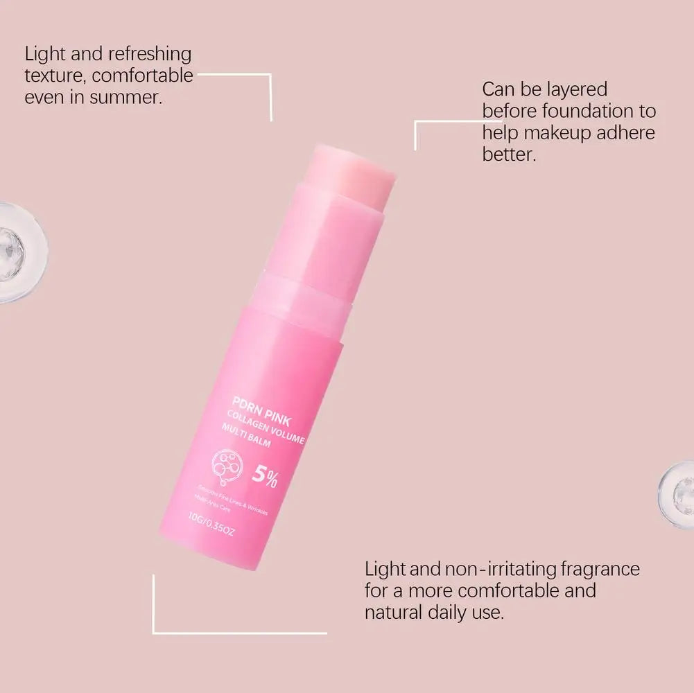 PDRN Pink Collagen Multi Balm, Fine Line Smoothing Skin Deep Hydrating & Plumping Moisturizer, Lightweight Serum Peaceful Pleasures Health and Wellness