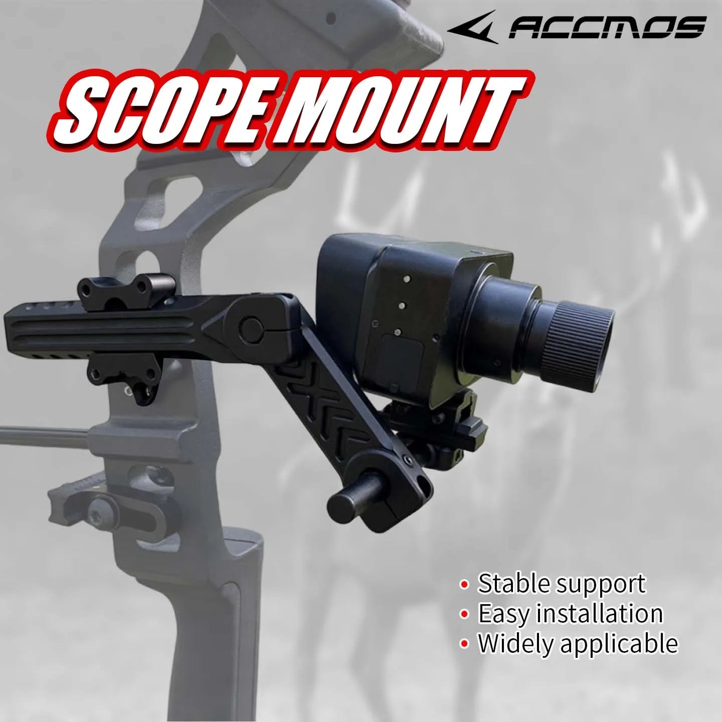 Compound Bow Sight Low-light Stand Black Aluminium Alloy Durable