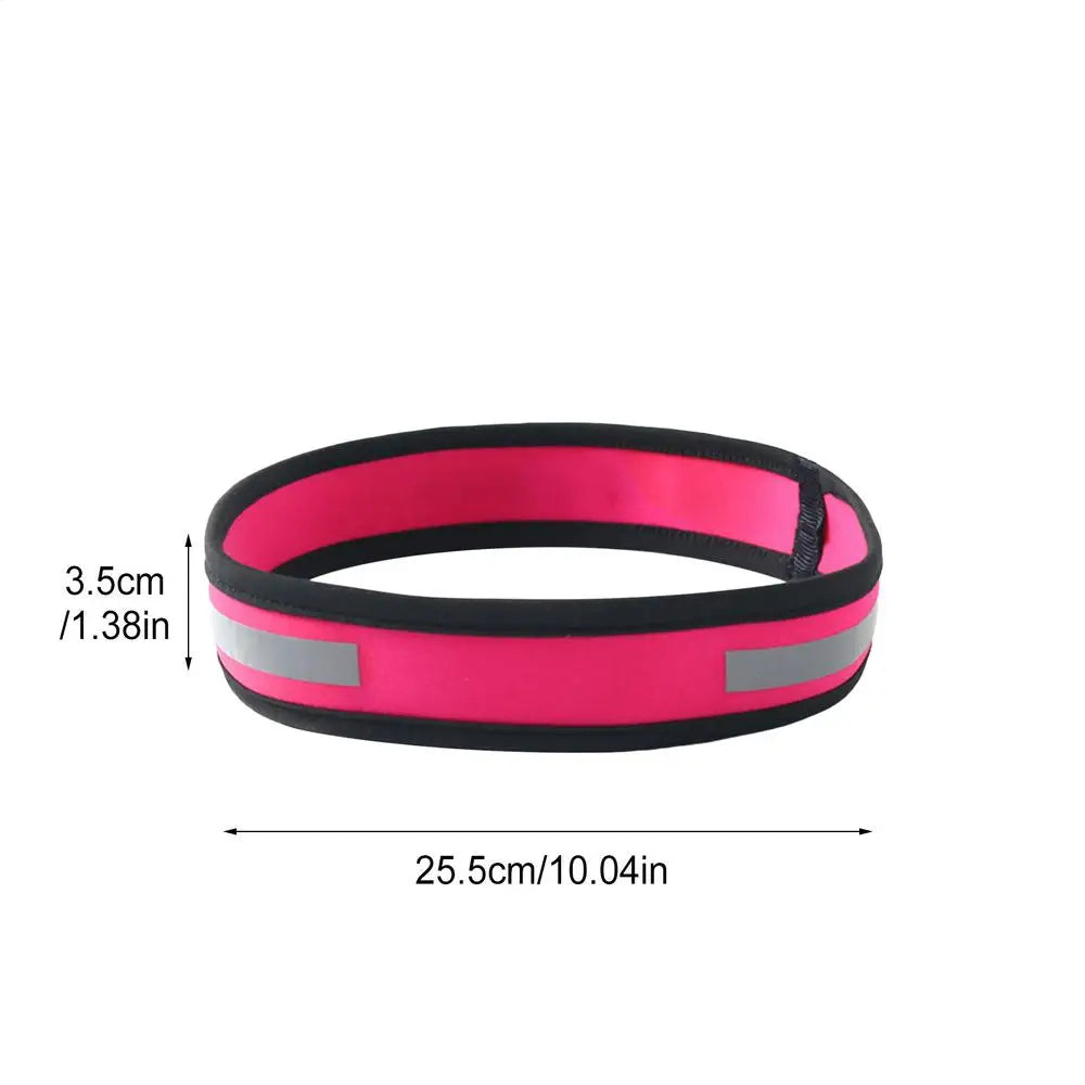 Reflective Sport Sweatband – Anti-Slip Elastic Headband