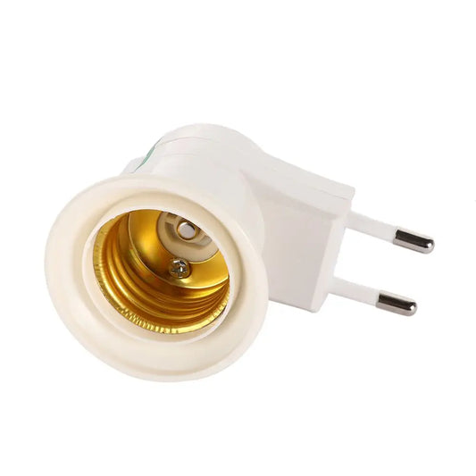 EU Plug to E27 Lamp Socket Adapter | On/Off Switch Lamp Socket Adapter Oasis Select