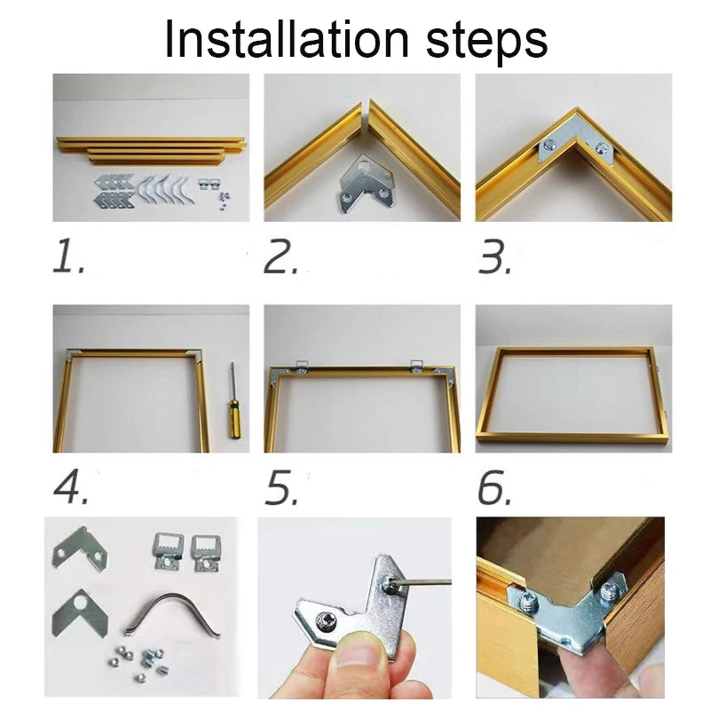 Aluminum Alloy Canvas Narrow Edge Simple Metal Mural Oil Painting Frame 9 Colors Can Be Customized in Large Sizes Peaceful Pleasures Health and Wellness