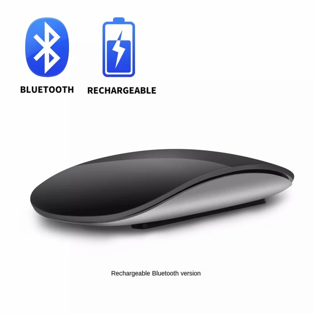 BLACK/WHITE Bluetooth 5.0 Wireless Mouse Silent Multi Arc Touch Mice Ultra-Thin Magic Mouse For Laptop Ipad Mac PC Macbook Peaceful Pleasures Health and Wellness