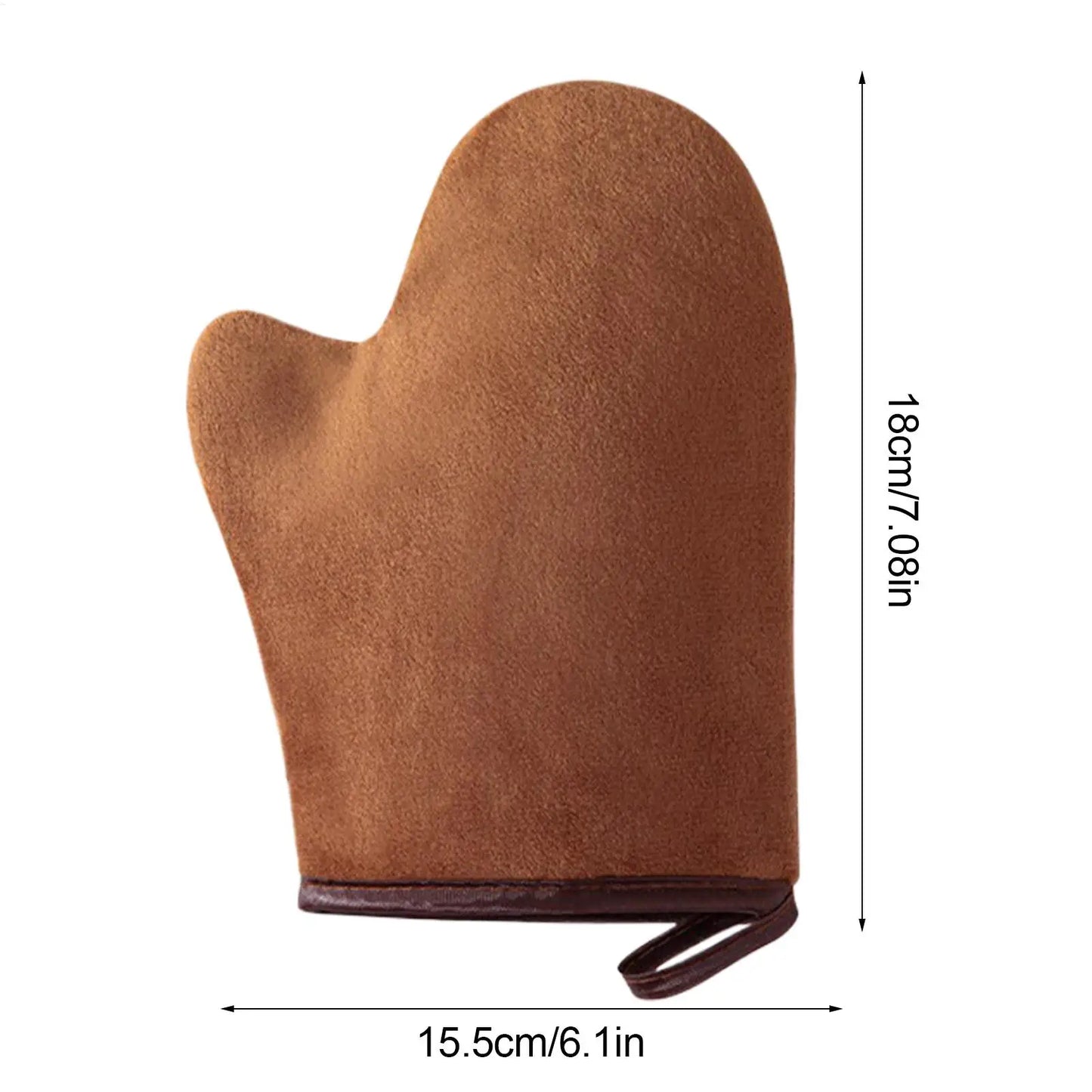 Double-Sided Self-Tanning Mitt – Flocking Applicator Glove