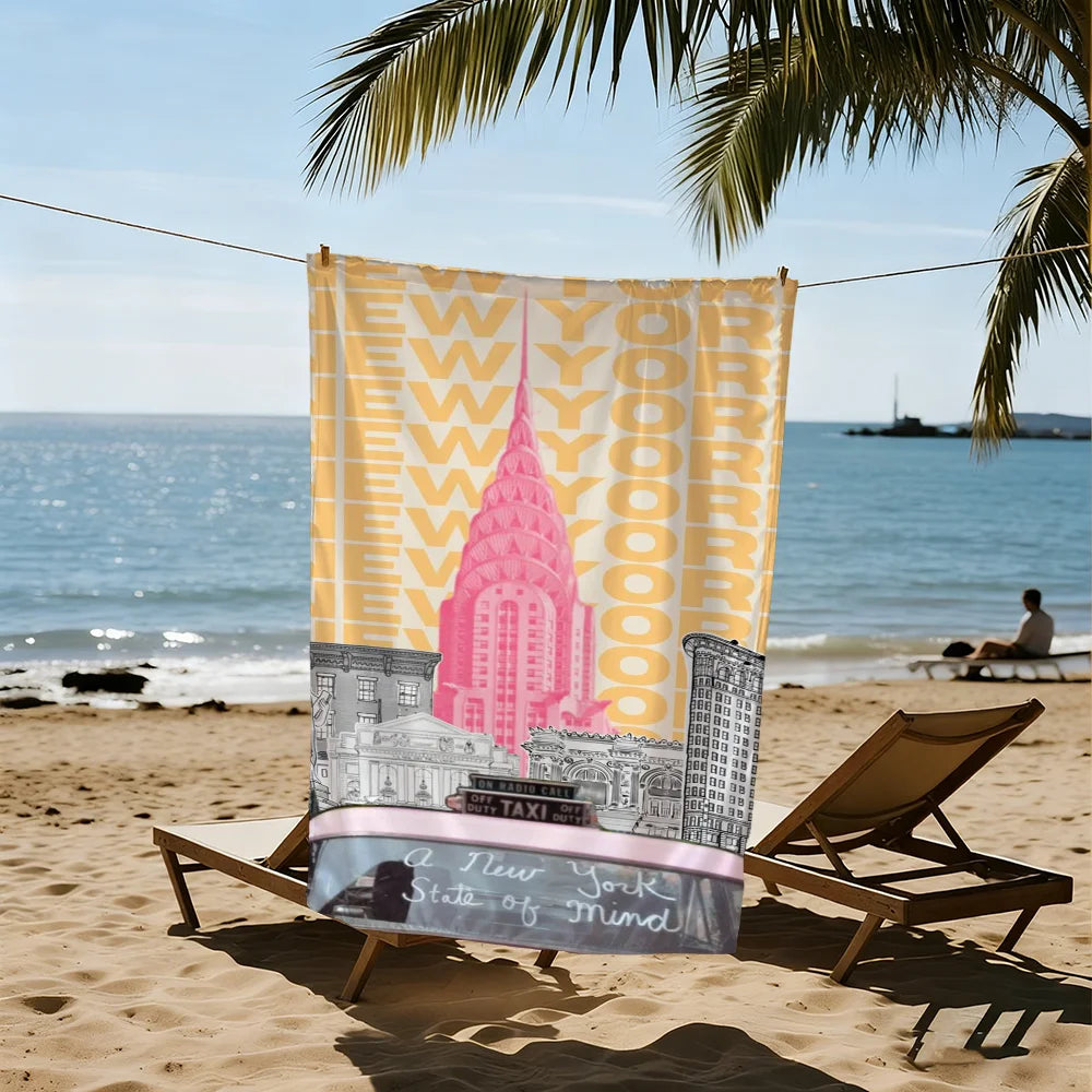 Paris Architecture Quick-Dry Beach Towel | Travel & Pool Towel Quick-Dry Beach Towel Peaceful Pleasures Health and Wellness